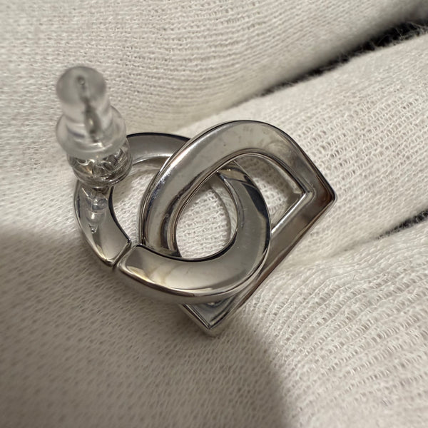 Christian Dior earrings silver tone ed20278