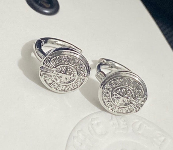 Chrome Hearts Small Hoop Dangle Earrings Silver ED20197/ Gold ED20198