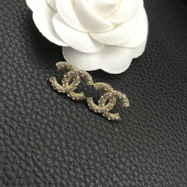Chanel Crystal CC logo earring studs es10028