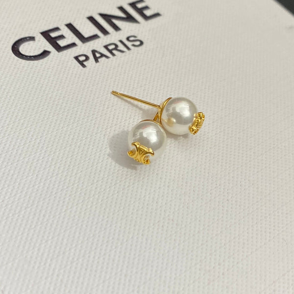cpo. CELINE Small Pearl Earring Studs ED20148