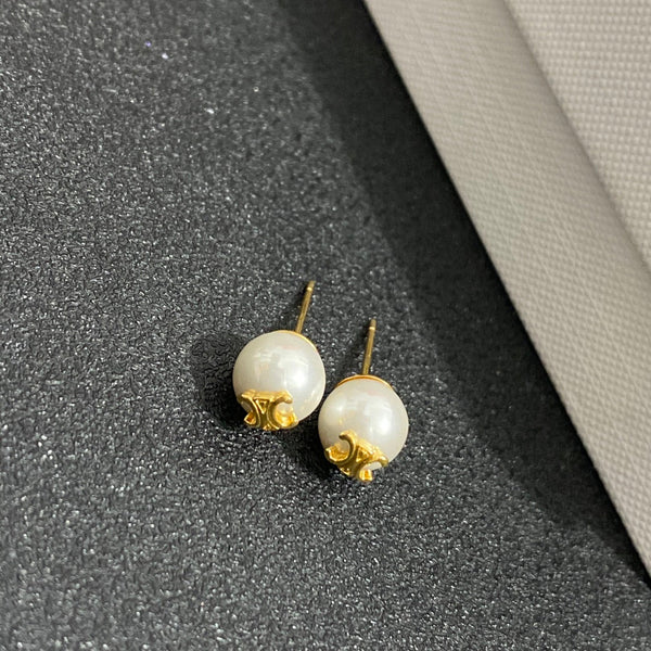 cpo. CELINE Small Pearl Earring Studs ED20148