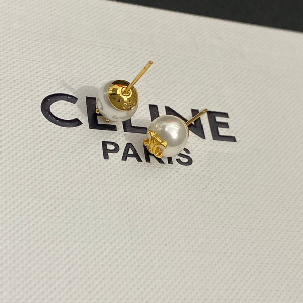 cpo. CELINE Small Pearl Earring Studs ED20148