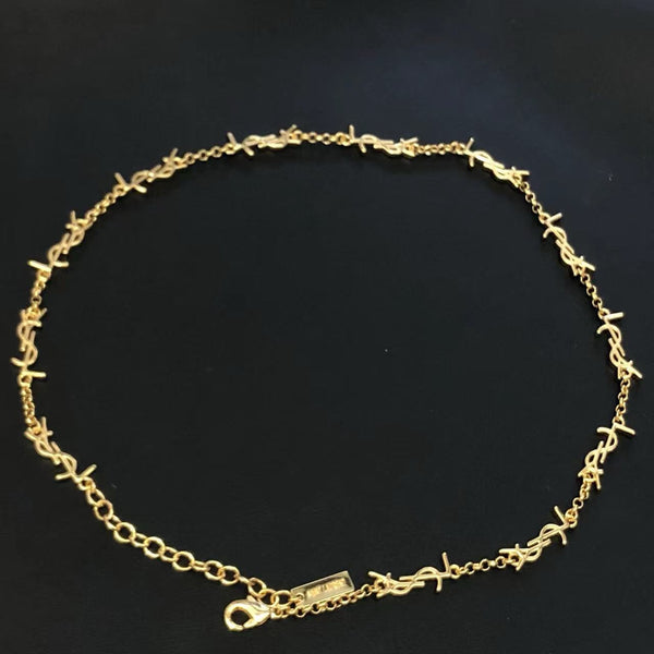 Yves Saint Laurent YSL Necklace Gold tone nl10101
