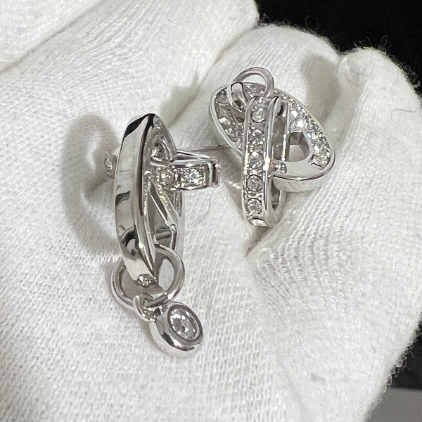 HERMES CRYSTAL DROP DANGLE EARRINGS ed20211