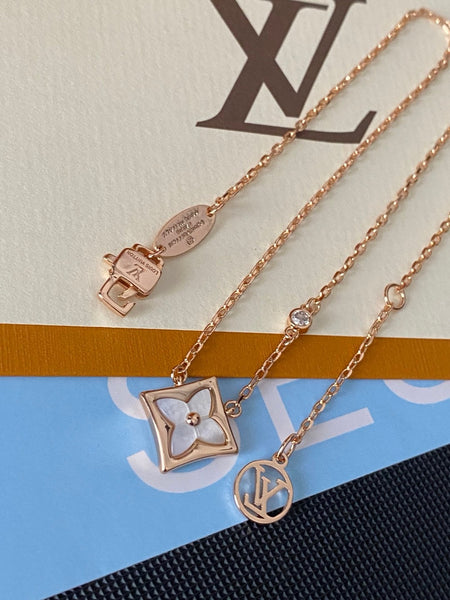 Louis Vuitton BLOSSOM SUPPLE Pink Shell Necklace pink shell ED20061.1