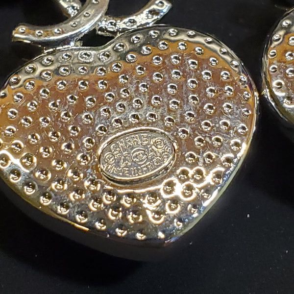 CHANEL CC Logo Heart Earring Studs ED20149