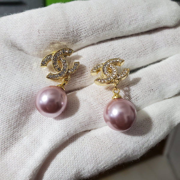 CHANEL CC Pearl Earring Studs ED20151