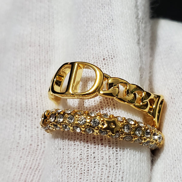 DIOR  Gold Ring set size7.5 ED20158
