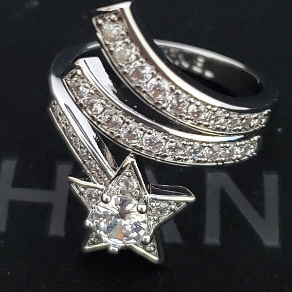 CHANEL Etoile Filante Diamond Star Ring Size 7 adjustable  ED20196