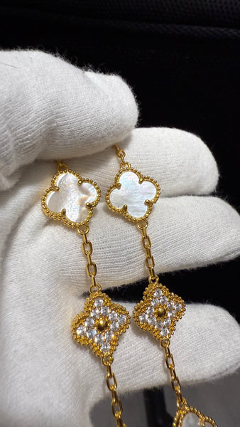 Van Cleef & Arpels VCA Bracelet Ivory Shell Gold tone ED20101/ED20097