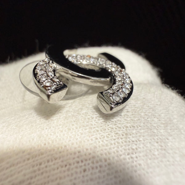 CHANEL CC logo Crystal EARRING STUDS 2714-ES10034