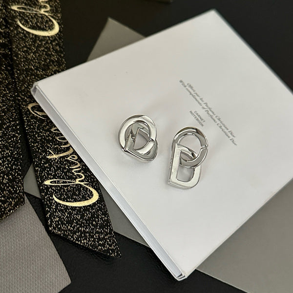 Christian Dior earrings silver tone ed20278