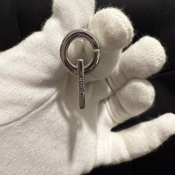 Christian Dior earrings silver tone ed20278