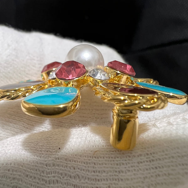 CHANEL BROOCH multi color BH.40153