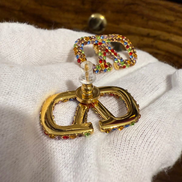 VALENTINO GARAVANICrystal-Embellished VLOGO Earrings multi color ed20039