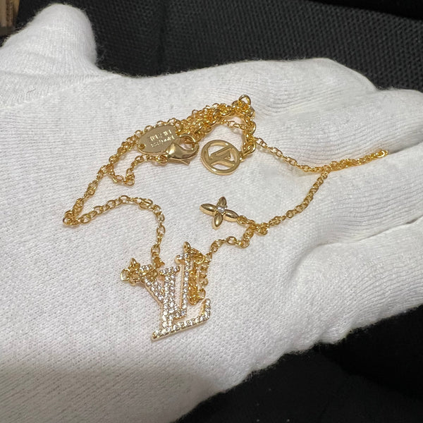 Louis Vuitton necklace NL10153  silver tone