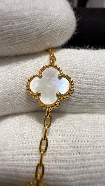 Van Cleef & Arpels VCA Bracelet Ivory Shell Gold tone ED20101/ED20097