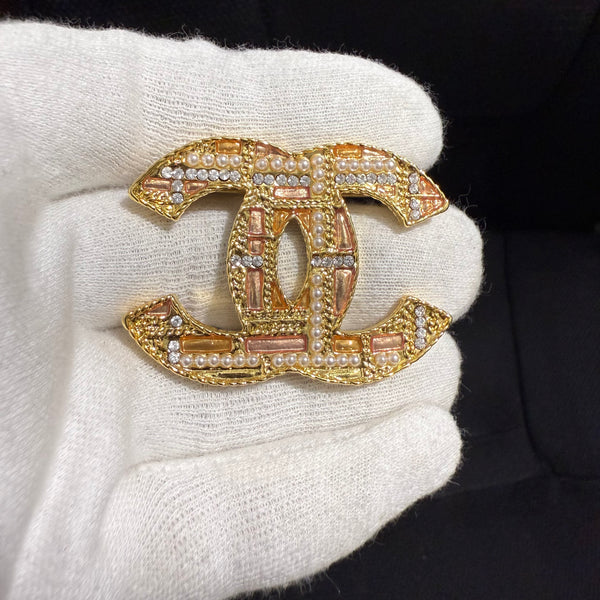 CHANEL BROOCH light peach tone BH.40029