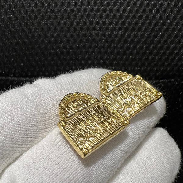 CHANEL RUE CAMBON EARRING STUDS gold ED20048
