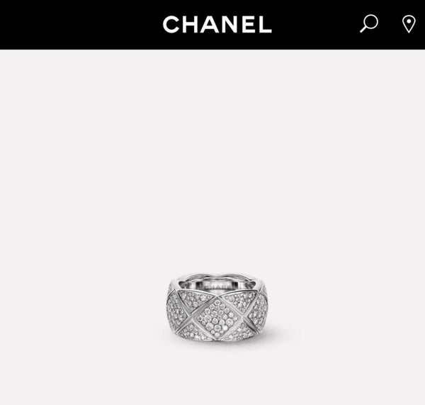 CHANEL COCO CRUSH Ring Size 7 silver tone RG.10001-ED20124