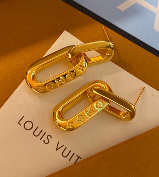 Louis Vuitton LV YELLOW GOLD EARRINGS ED20242