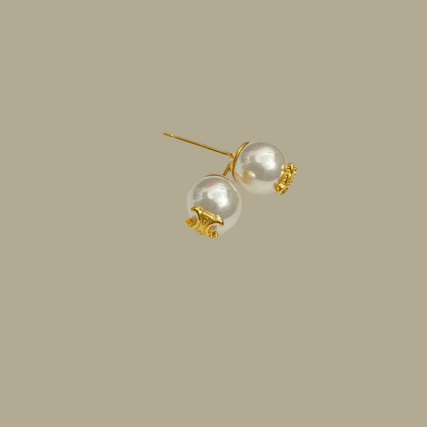 cpo. CELINE Small Pearl Earring Studs ED20148
