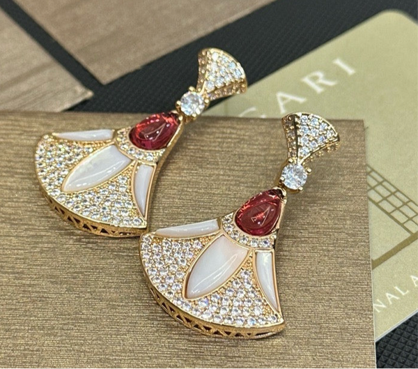 cno.  BVLGARI Dangle Earrings ruby ed20018