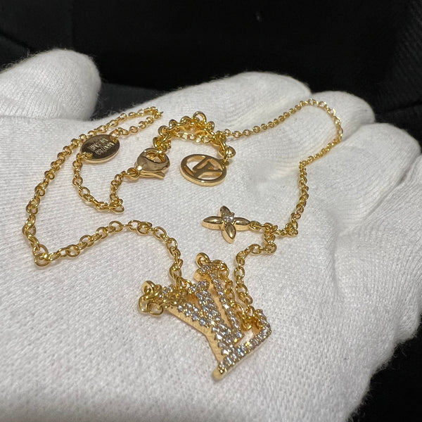 Louis Vuitton necklace NL10153  silver tone