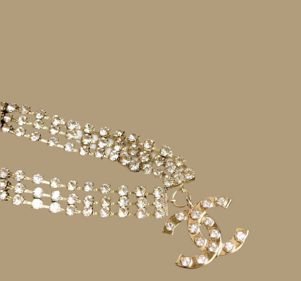 CHANEL Crystal Pendant NECKLACE NL10059