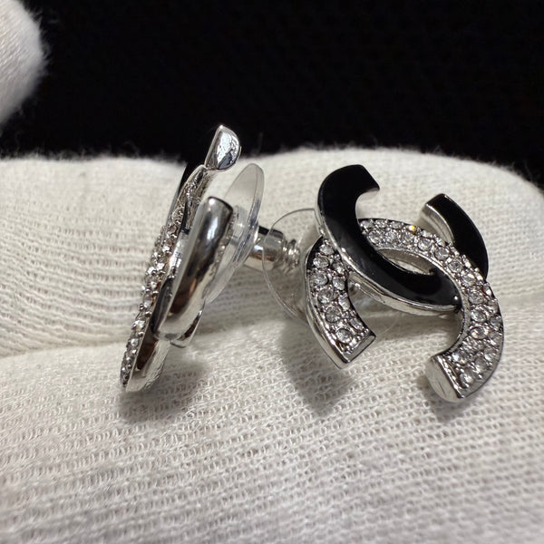 CHANEL CC logo Crystal EARRING STUDS 2714-ES10034