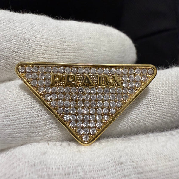 PRADA Brooch gold tone BH40156