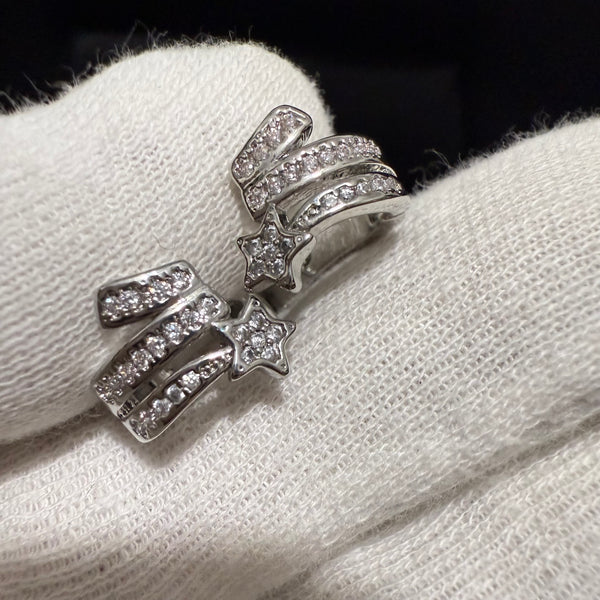 CHANEL Etoile Filante Diamond Earrings 18K White Gold ec30022