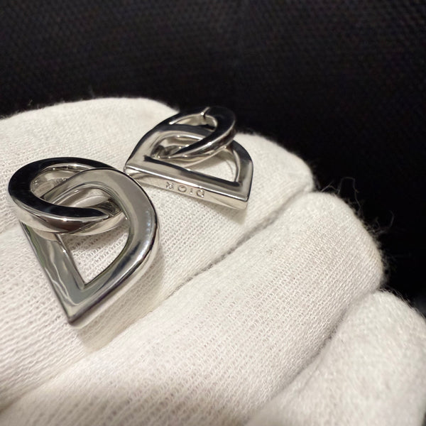 Christian Dior earrings silver tone ed20278