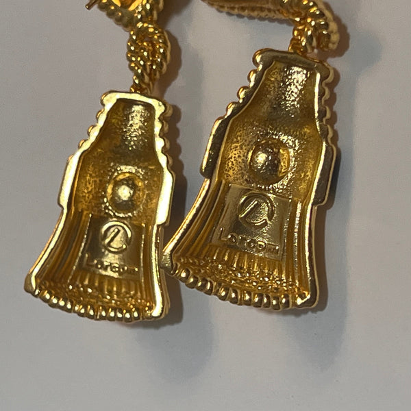 Loren Steward 24k GOLD DANGLE EARRINGS ED20036