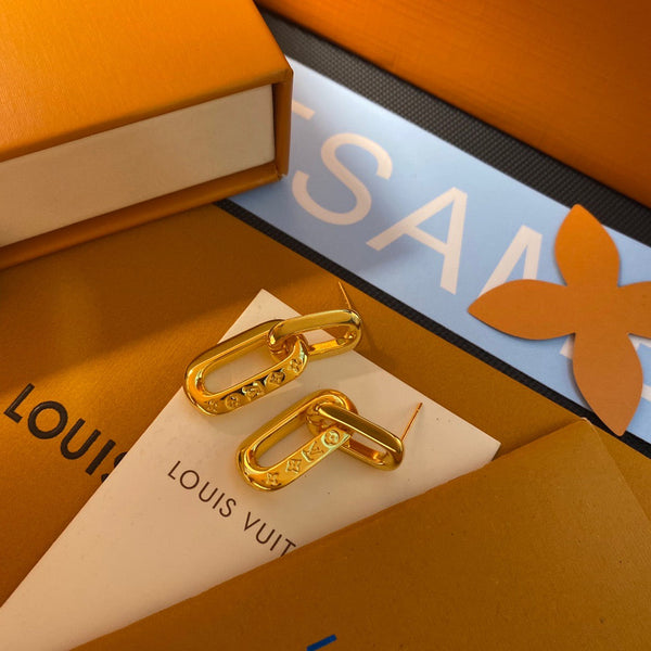 Louis Vuitton LV YELLOW GOLD EARRINGS ED20242