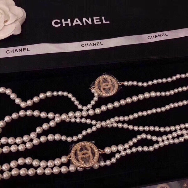 Chanel Button Necklace Three Layers NL10009