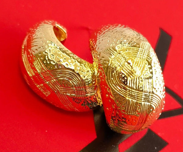 Yves Saint Laurent YSL Gold Hoop Earrings ED20249