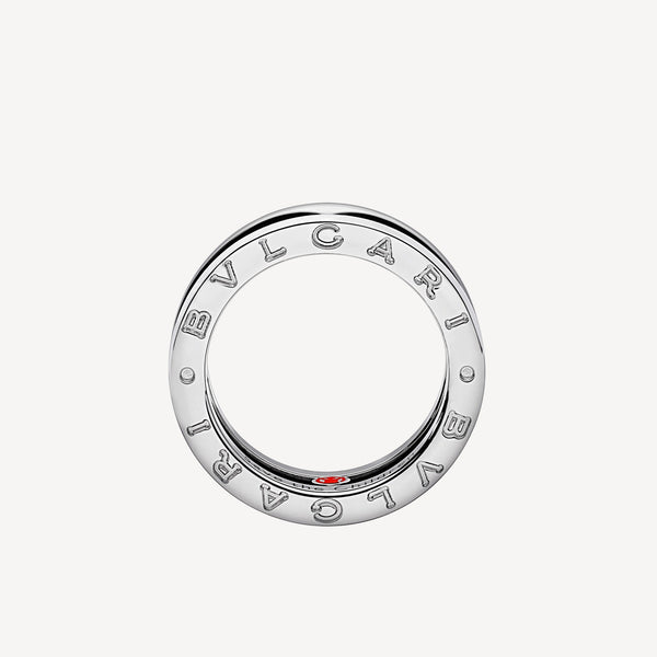 BVLGARI Save the Children B.ZERO1 Lovers RING silver & black Size 8.5ED10133