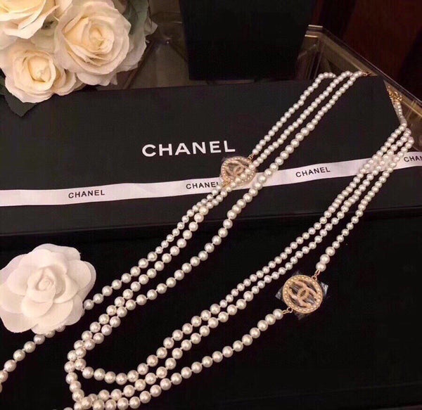 Chanel Button Necklace Three Layers NL10009