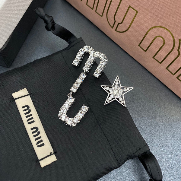 MIUMIU Letter Star Earring Studs ED20174